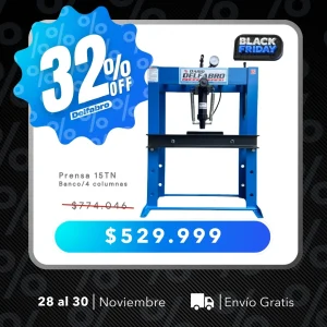 Prensa Hidráulica Para 15 Toneladas Banco 4 Columnas