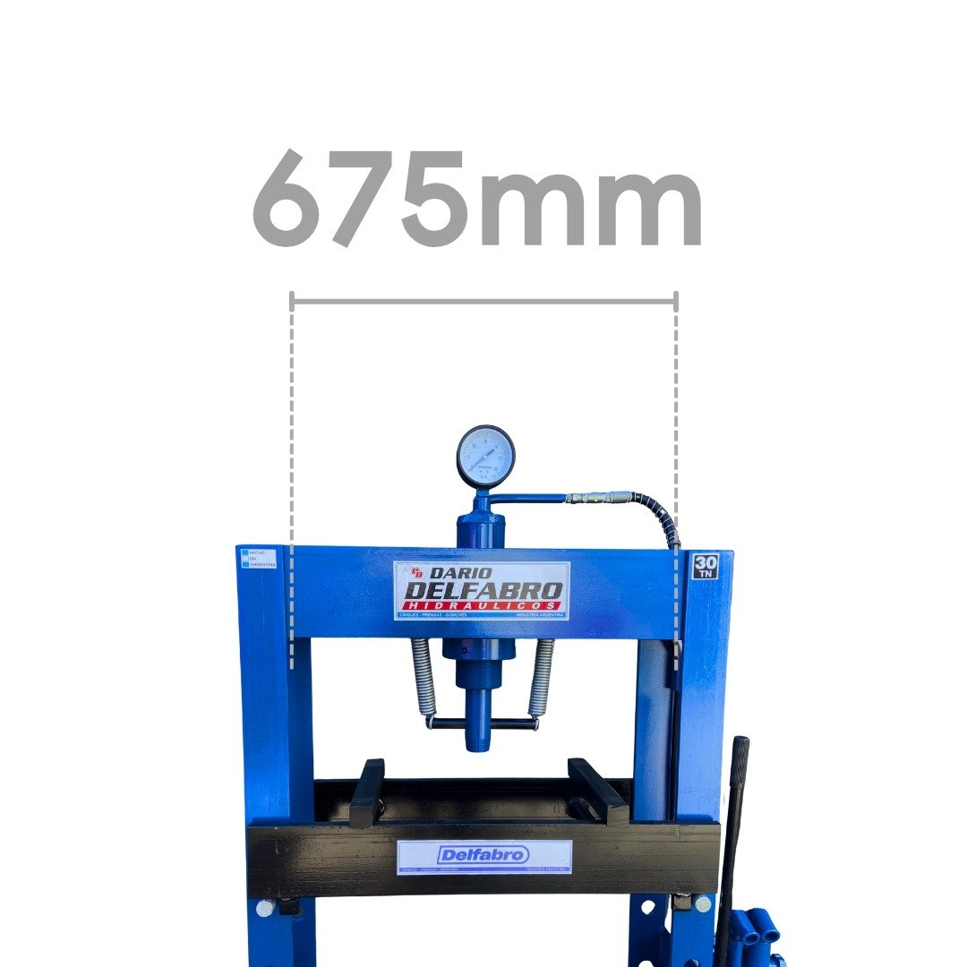 Prensa Hidráulica Manual/Bomba Doble 30tn Pie 4 columnas Liviana - Imagen 3