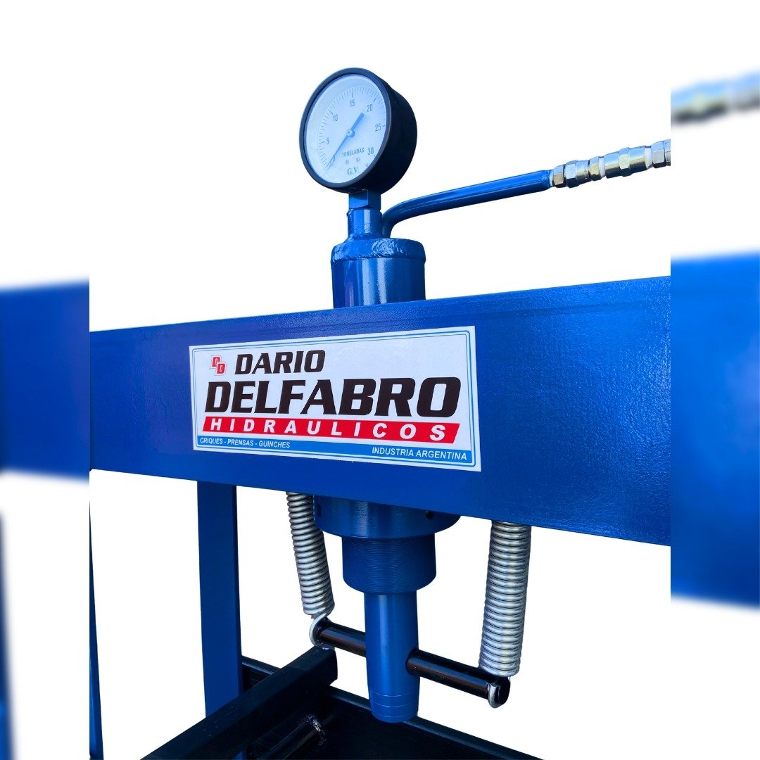 Prensa Hidráulica Manual/Bomba Doble 30tn Pie 4 columnas Liviana - Imagen 5