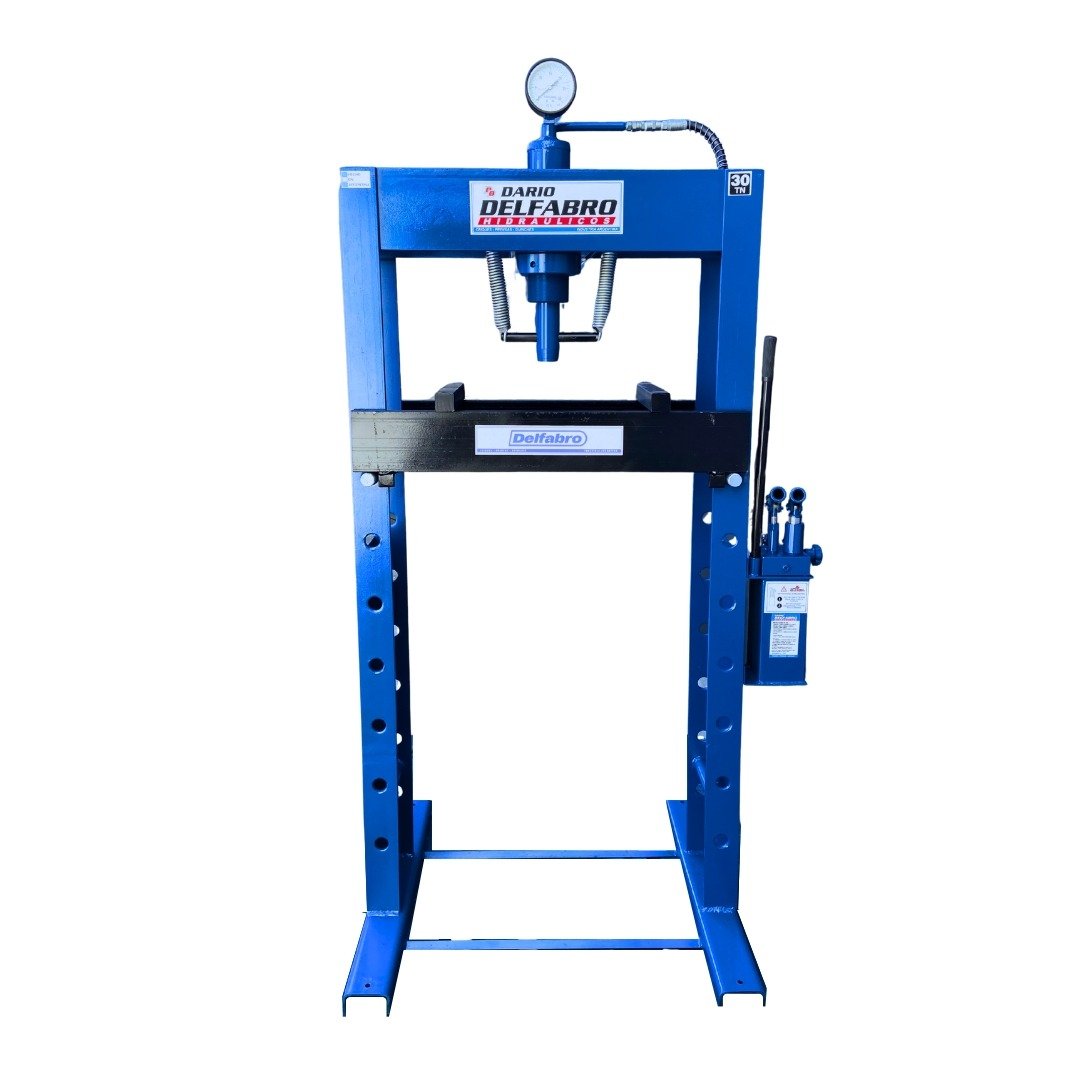 Prensa Hidráulica Manual/Bomba Doble 30tn Pie 4 columnas Liviana