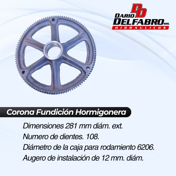 Corona Fundición Hormigonera Trompito - Delfabro Srl - Imagen 3