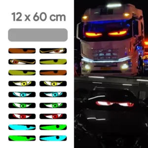 Luz Led Ojos Animados 1u De 60x12 Cm Usb Rgb Multicolor