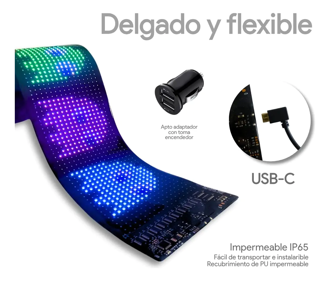 Luz Led Ojos Animados Pack 2u. Total 120x12 Cm Multicolor - Imagen 2