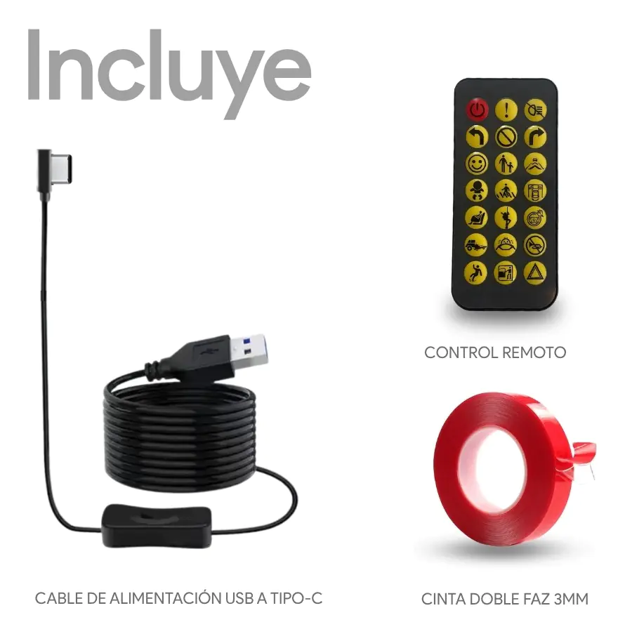 Luz Led Ojos Animados Pack 2u. Total 120x12 Cm Multicolor - Imagen 3