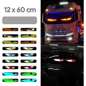 Luz Led Ojos Animados Pack 2u. Total 120x12 Cm Multicolor