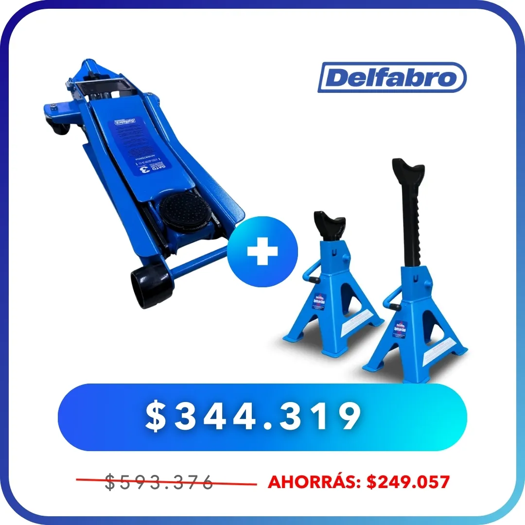 Crique Hidráulico Extrachato 3 Tn + Par de Caballetes