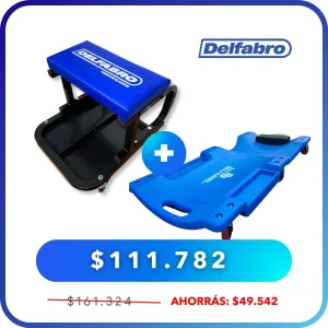 Camilla Taller Mecánico Profesional + Silla Taller Delfabro